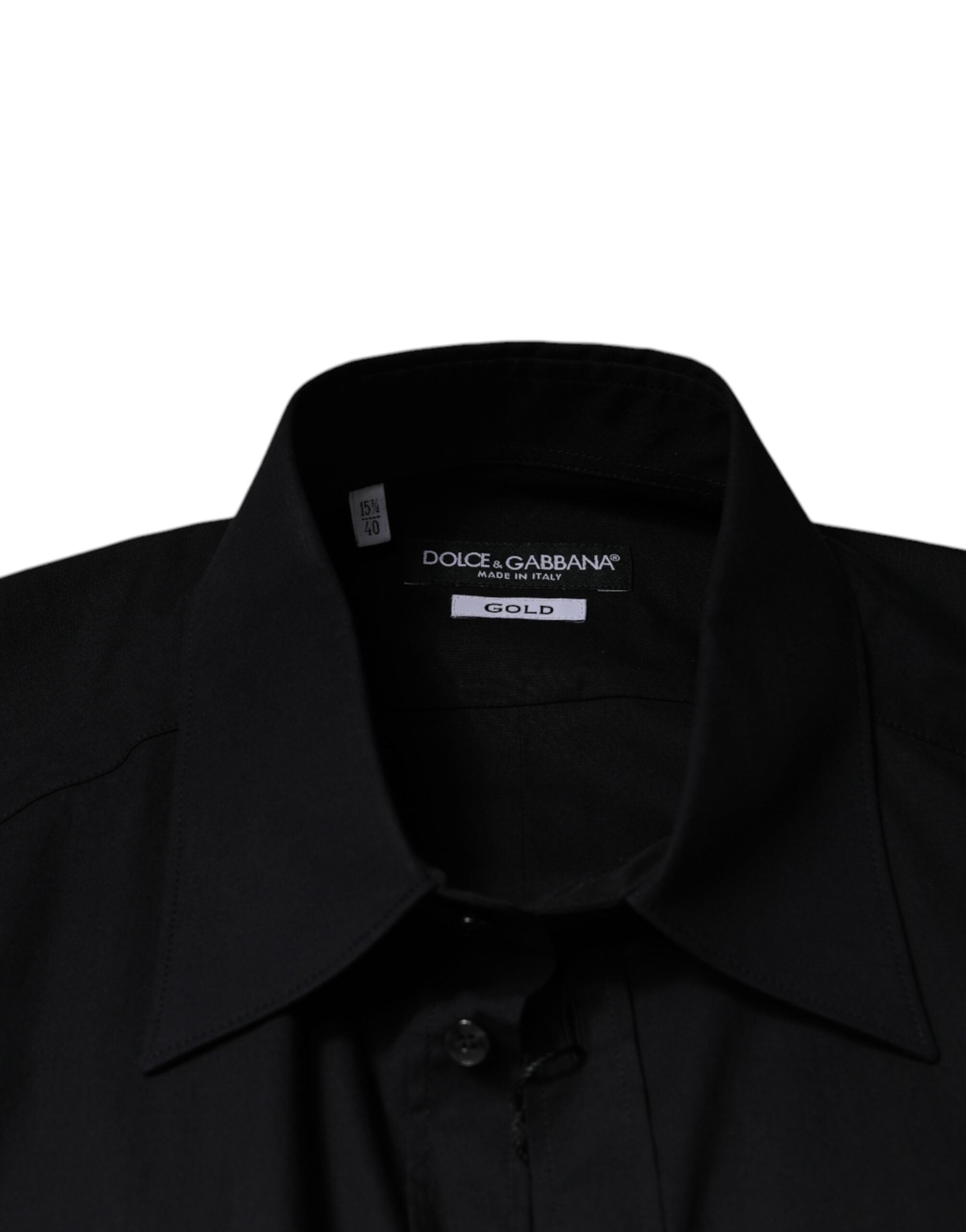Dolce & Gabbana Black long-sleeved GOLD shirt with eye patch